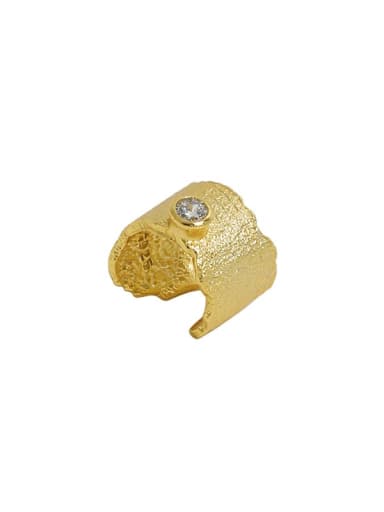 18K gold [single] 925 Sterling Silver Rhinestone Irregular Minimalist Single Earring
