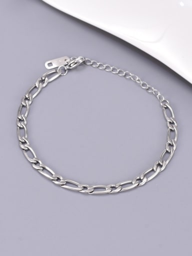 custom Titanium Steel Geometric Chain Minimalist Link Bracelet
