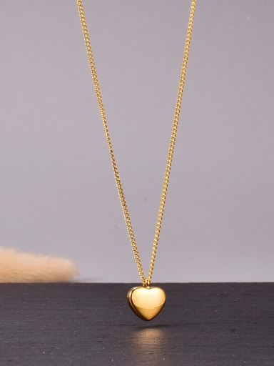 Titanium Smooth Heart Minimalist pendant Necklace