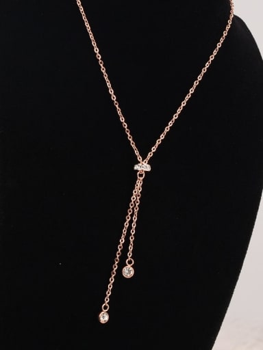 Titanium Tassel Minimalist Necklace
