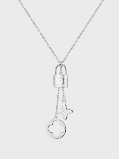 925 Sterling Silver Cross Minimalist Tassel Necklace