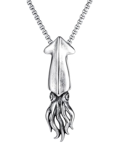 Titanium Steel Octopus Hip Hop Necklace