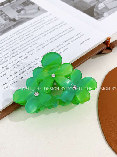 Lake green 7.8cm Cellulose Acetate Minimalist Flower Alloy Multi Color Jaw Hair Claw