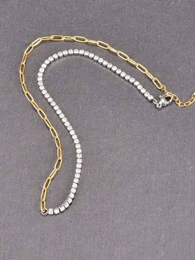 Titanium Steel Natural Stone Irregular Vintage Necklace