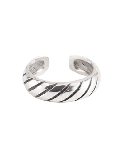 925 Sterling Silver Irregular Geometric Vintage Band Ring