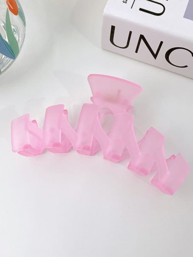 Pink Alloy Resin Trend Geometric  Jaw Hair Claw