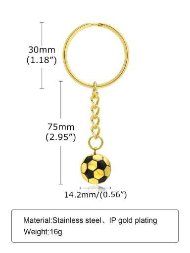 golden Titanium Steel Enamel Ball Minimalist Single Earring
