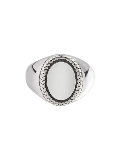 925 Sterling Silver Geometric Vintage Midi Ring