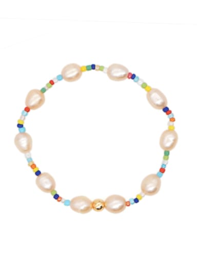 Freshwater Pearl Round Minimalist Woven Bracelet