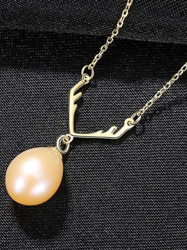 Pink 7I11 925 Sterling Silver Freshwater Pearl White Irregular Minimalist Lariat Necklace