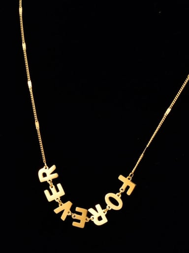 Titanium Letter Minimalist  Pendant Necklace