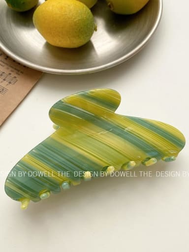 Pattern green 10.8cm Cellulose Acetate Trend Geometric Jaw Hair Claw