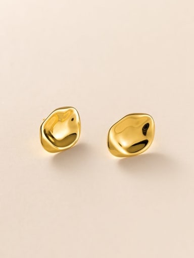 925 Sterling Silver Asymmetrical Geometric Minimalist Stud Earring