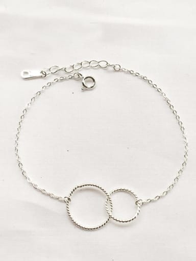 925 Sterling Silver round link Bracelet