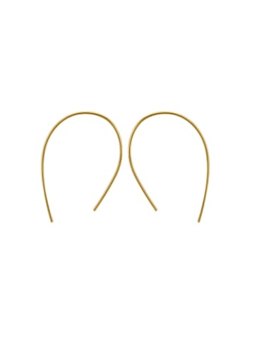 14K gold,  1.2g 925 Sterling Silver Geometric Minimalist Hook Earring
