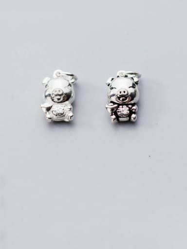 custom 925 Sterling Silver With Cute Pig Pendant  Diy Jewelry Accessories