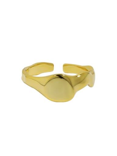 18K gold [No. 13 adjustable] 925 Sterling Silver Geometric Minimalist Band Ring