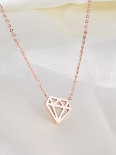 Titanium Hollow Triangle Necklace