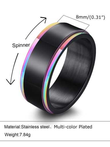 Width 8mm r 632 Stainless steel Round Minimalist Band Ring