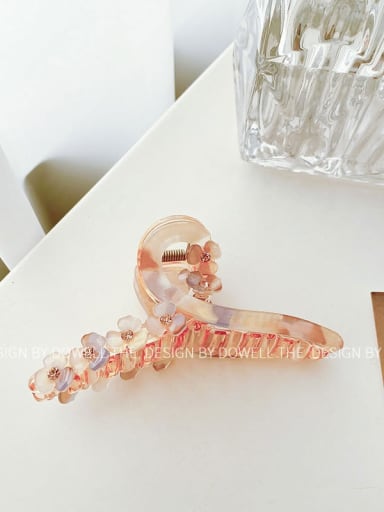 Orange ribbon Cellulose Acetate Trend Geometric Alloy Multi Color Jaw Hair Claw