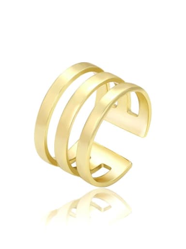 Alloy Smooth  Geometric Stackable Ring