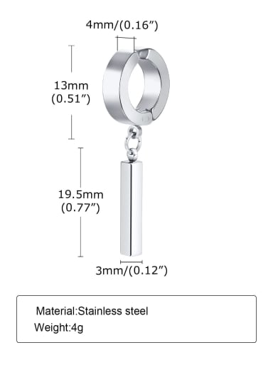 Stainless steel Geometric Minimalist Single Earring