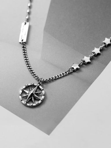 925 Sterling Silver Anchor Vintage Necklace