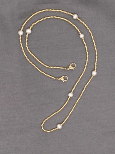 Stainless steel Imitation Pearl Round Bohemia Hand-woven Necklace