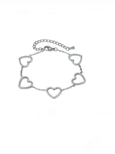 GS1489 steel Stainless steel Heart Minimalist Link Bracelet