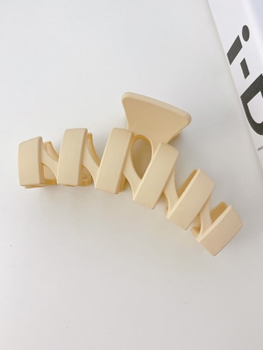 Meter white wave 10.5cm Alloy Resin Trend Geometric Jaw Hair Claw