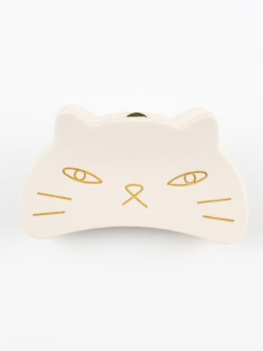 Cellulose Acetate Cute Cat Zinc Alloy Jaw Hair Claw