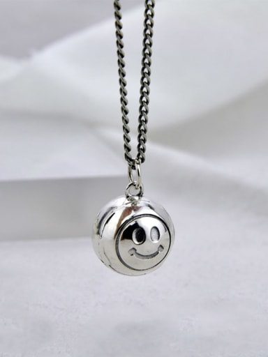 Vintage Sterling Silver With Vintage Round Ball Smiley Pendant Diy Accessories