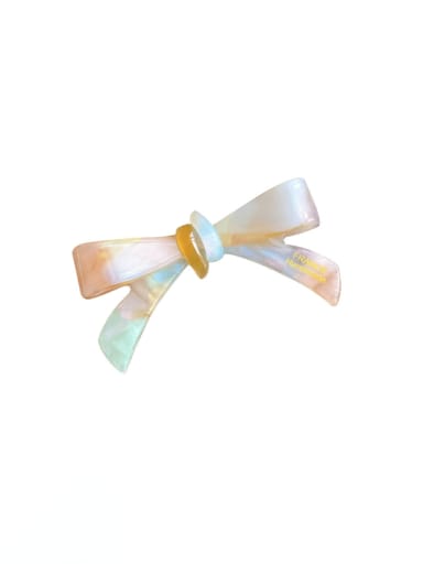 Dazzling yellow Cellulose Acetate Trend Bowknot Alloy Hair Barrette