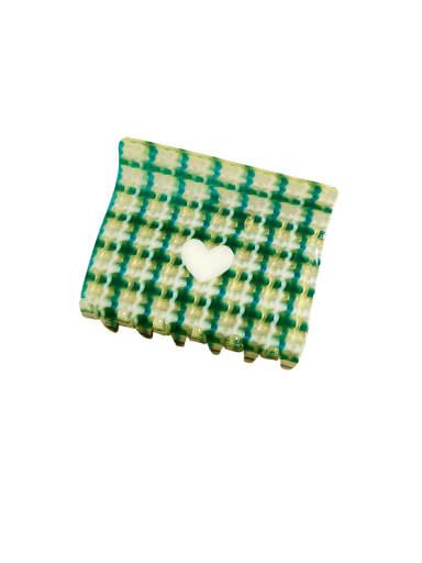 Green 8cm Acrylic Trend Square Jaw Hair Claw
