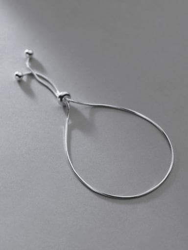 925 Sterling Silver Tassel Minimalist Adjustable Bracelet