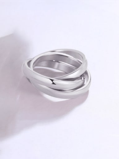 Style 4   6 -10# Titanium Steel Geometric Minimalist Stackable Ring
