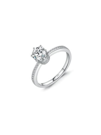 925 Sterling Silver Cubic Zirconia Round Cute Band Ring