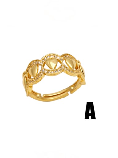 Brass Cubic Zirconia Leopard Vintage Band Ring