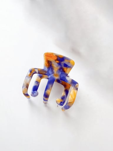 Blue yellow 5cm Cellulose Acetate Trend Irregular Jaw Hair Claw