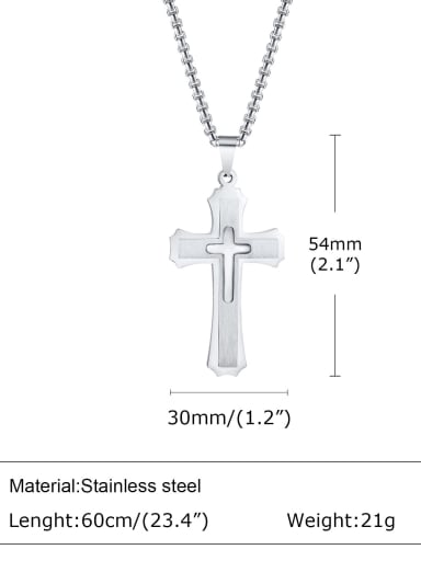 Steel pendant without chain Stainless steel Cross Minimalist Regligious Necklace