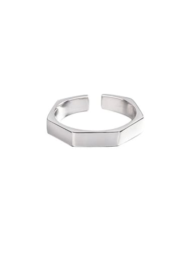 925 Sterling Silver Smooth Geometric Minimalist Midi Ring