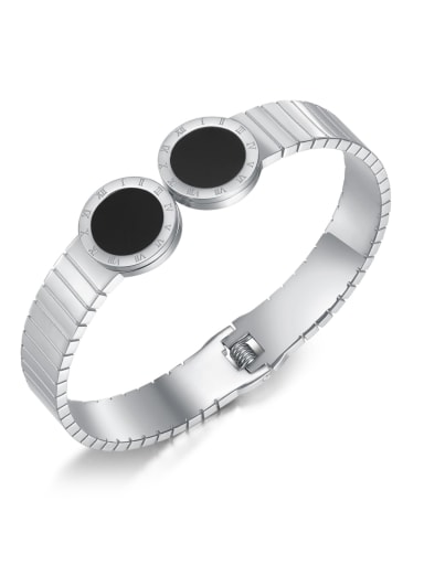 1013 Steel Bracelet Titanium Steel Acrylic Geometric Minimalist Cuff Bangle