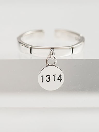 925 Sterling Silver Number 1314 Vintage Band Ring