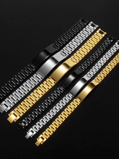 Titanium Steel Geometric Chain  Minimalist Bracelet