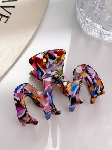 Cellulose Acetate Trend Irregular Alloy Multi Color Jaw Hair Claw