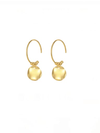 ES2444 gold 925 Sterling Silver Geometric Minimalist Hook Earring