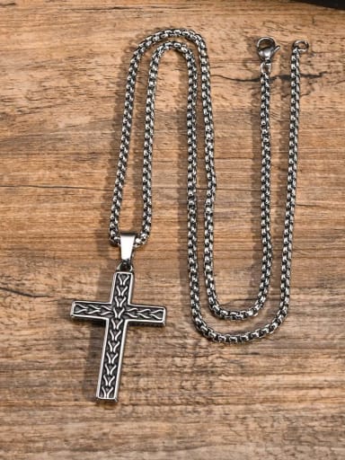 custom Stainless steel Cross Hip Hop Regligious Necklace