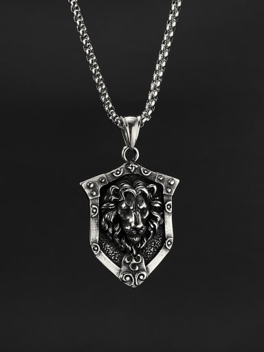 Stainless steel Lion Hip Hop Necklace