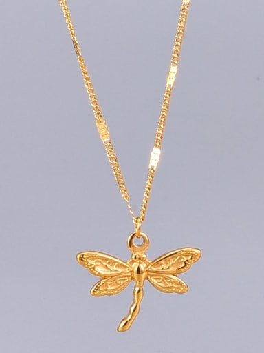 Titanium Dragonfly Minimalist pendant Necklace