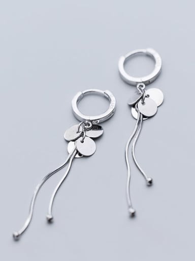 925 sterling silver tassel minimalist threader earring